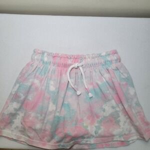 Cat & Jack Toddler Girls' Pink Blue Tie-Dye Print Knit Pull-On Skort Size 3T